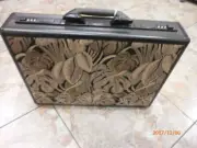 LADIES PAISLEY cloth free ship ALUMINUM ATTACHE unique last one of a kind gift