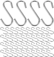 100pcs Mini S Hooks Connectors, 0.55 inch Stainless Steel S Shaped Jewelry Hooks Wire Hook Hanger Christmas Ornament Hooks for Hanging, DIY Crafts, Key Chain Ring