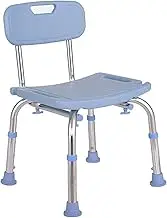 FFSPIIO Shower Stool, for Elderly Senior Handicap Disabled Bath Seat with Backrest Adjustable Hight Non-Slip Shower Chairs Shower Chair