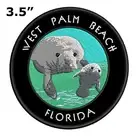 Manatee West Palm Beach Florida Manatee Embroidered Iron-On/Sew-on Patch
