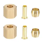 90Pcs 1/4" Compression Sleeves Ferrules, Compression Union Connector