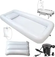 TUSAUW Medical Inflatable Bathtub Shower Bath Basin Kit, PVC Portable Bathtub with Water Bag,Electric Air Pump, Air Pillow for Elder, Pregnant,Disabled, Bedridden Patients, Seniors, Handicapped
