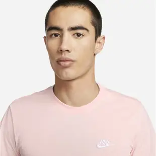 NIKE 短T NSW 粉色 刺繡 小LOGO 基本 短袖 上衣 男 AR4999-686