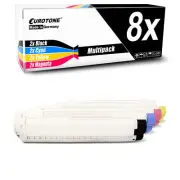 8x Eurotone Cartridge for OKI C-801-DN C-821-DN C-821-N