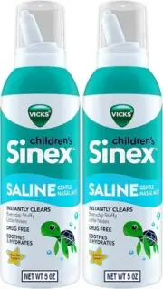 Vicks Sinex, Children's Saline Nasal Spray, Drug Free Ultra Fine Mist with Hint