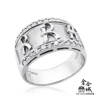 在飛比找momo購物網優惠-【金合城】寬版男戒 鑽石戒指(24顆小鑽 共0.42克拉)