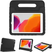 For Apple iPad Pro 10.5 2017 kids Case, Kickstand Shockproof Protective Rugged Convertible Handle Stand Light Weight Kids Friendly Cover (Black)