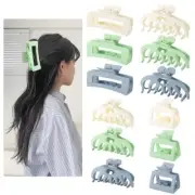 12 Pack Hair Claw Clips include 4.1 inch Large Clip and 2 inch Small Polychrome