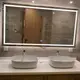 鏡子 方鏡 60*80CM單色光+除霧 壁掛鏡 化妝鏡 輕奢鋁金邊框浴室鏡衛生間智能led燈鏡裝飾鏡 (7.7折)
