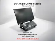 Combo Stand for Blackmagic ATEM Mini Series and Monitors Up To 33mm Thick