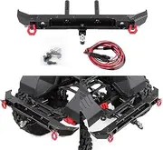 INJORA RC Rear Bumper Metal Bumper RC Accessories for 1:10 RC Crawler Axial SCX10 III AXI03007 (Black)