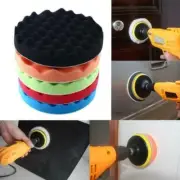 5Pcs 7'' Sponge Foam Waffle Polishing Buffer Pad Kit For Auto Car Truck Polisher