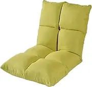 Lazy Lounge Sofa Folding Chairs Reclining Chairs Indoor Loungers with Foldable 6 Stalls Adjustable Backrest Thick Seat 1115316cm/43.7×20.8×6.2In (Color : Khaki) (Fruit Green) Interesting FANDIAO