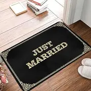 Dsoluuing Mat Outdoor Just Married Doormat Welcome Mats Funny Rugs for Bedroom Aesthetic (Color : Colour, Size : 50X80CM)