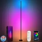 Miortior Corner Floor Lamp - Smart RGB LED Corner Lamp with App and Remote Co