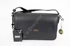 DKNY Bryant Medium Flap Crossbody - Black NWT