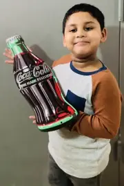 3D Coca-cola Bottle Embossed Tin sign