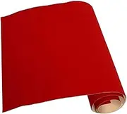 aternee 1 Roll Self Adhesive Velvet Flocking Liner, Felt Fabric Adhesive Sheets for Art & Crafts, Jewelry Box Liner, Soft Velvet Liner for Drawer, Photo , Red