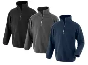 Result Recycled Kids Girls Boys Childs Zip Neck Micro Fleece Top