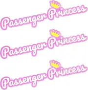 1PCS*3 Passenger Princess Sticker Set Cute Reflective Portable Passenger Princess Car Accessories Women Funny Retro Girls Sun Visor Vanity Mirror Passenger Princess Car Sticker Decoration Game Board