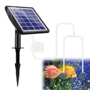 Solar Aerator, Solar Air Pump Solar Powered Pond Pump, 2W & 2200mAh 2 Modes