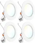 Sunco 4 Pack LED Recessed 6 Inch, High Brightness 1700 LM, Selectable CCT 2700K/
