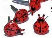 TINY LADYBUG BRADS Bugs Summer Garden Bug Scrapbooking Stamping Card Making