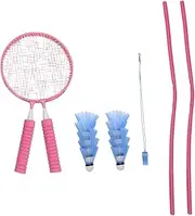 OSOLADY Metal PVC Boys and Girls Badminton Rackets Set Balls Bag Enhance Boys and Girls Coordination
