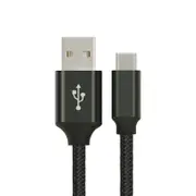 Astrotek AT-USBTYPEC-B1 1m USB-C 3.1 Type-C Data Sync Charger Cable Black Strong Braided