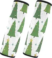 Car Seat Belt Pads 2 Piecing Soft Car Safety Seat Belt Strap Shoulder Pad Backpack Shoulder Strap Pad Cover Car Accessories for Adults Child Kids M Funny Christmas Tree