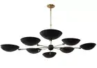 8 light Pendant Mid Century Modern Raw Brass Sputnik chandelier light Fixture