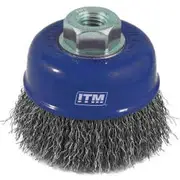 ITM 75mm Multi Thread Crimp Wire Cup Stainless Steel Brush TM7010-275