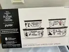 Pyrex Disney Nightmare Before Christmas Glass Food Storage Bowl 8 Piece Set NEW