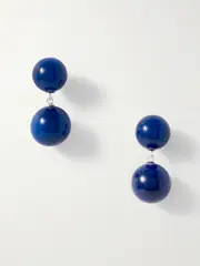 [LIÉ STUDIO] LIÉ STUDIO - The Hannah Sterling Silver Jade Earrings - Blue - One size One size Blue