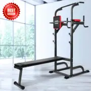 Weight Bench Adjustable Chip Pull up Bar Rack Dip Bars Gym Lifting, Foldable