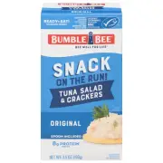 Snack on the Run Tuna Salad with Crackers Kit, 3.5 Oz - Ready to Eat, Spoon Incl