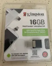 Kingston 16GB DataTraveler microDuo USB 3.0 OTG Flash Drive - NIP