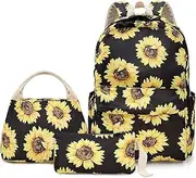 School Bag 3-in-1 Kids Bookbag Set, Junlion Laptop Backpack Lunch Bag Pencil Case for Teen Girls Womens