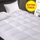 Extra Thick Matress Topper Cooling Cotton Fitted Plush Cover Down Alternative