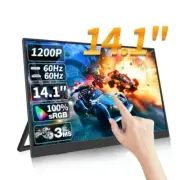 Touch Screen Portable Monitor 14.1 inch 100% sRGB 1900x1200 HDR10 60hz Speakers