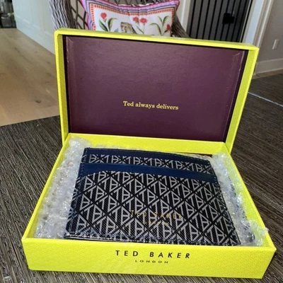 Ted Baker NIB Monogrammed Wallet Gorgeous 4x3