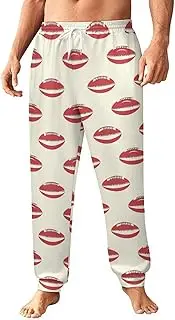 [Generic] Men's Sweatpants, Simplified Rugby Patterns-111, Polyester Joggers, Sweatpants Jogging Pants for Workout Running