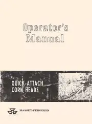 MASSEY FERGUSON Quick Attach Corn Head Operators Manual