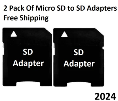 2 Pack Micro SD TF TransFlash to SD Memory Card Converter Adapter SD Card