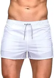 [SS COLOR FISH] Men Gym Running Shorts with Pockets Breathable Lightweight Quick Dry Workout Sports Shorts for Men