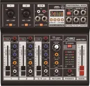 Audio2000'S AMX7361 Four-Channel Audio Mixer with USB 5V Power Supply, USB Inter