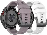 Fit for Garmin Descent MK3 43mm Watch Bands, Descent MK3i 43mm Silicone Replacement Bands Straps Wristbands Bracelet Fit for Garmin Fenix 7s/Fenix 6s/Fenix 5s