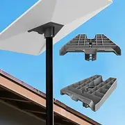 Starlink Gen 3 Pipe Adapter, Starlink Pole Mount for Starlink Gen 3 Standard Dish Mount, Starlink Mounting Kit V3 Plate Roof Mount, Windproof - Grey