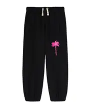 Palm Angels Kids Logo Printed Drawstring Pants 12,10Y black