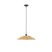 Alluria Transitional Contemporary Raffia Kitchen Pendant Light Bamboo Shade - Small